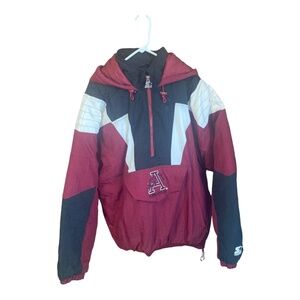 90s Vintage Arkansas Razorbacks Starter Pullover Jacket M